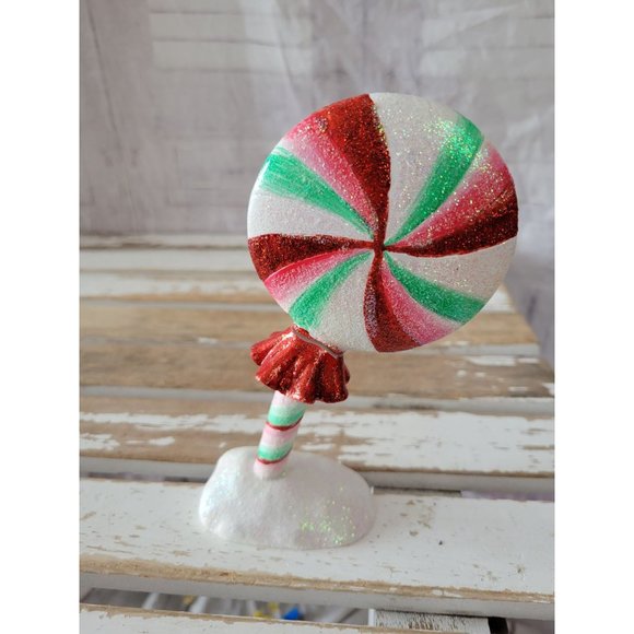 Candy cane gingerbread large home Xmas decor as is sparkle glitter - Picture 1 of 8